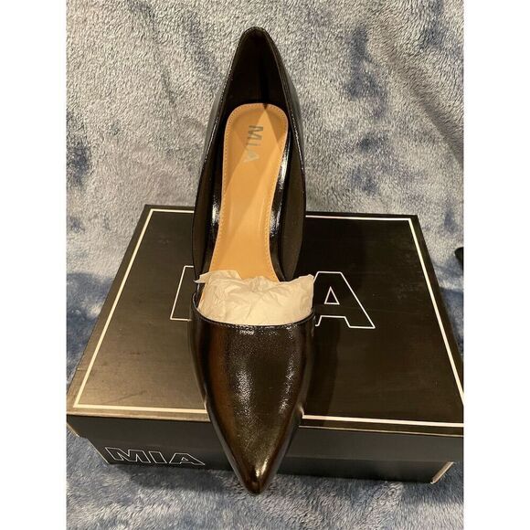 MIA Women's Black Pointy Toe Stiletto Pumps Heels Size 6-10 Formal - Picture 2 of 8